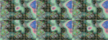 Şirin çiçekler. Satır seamless modeli. Rasterleştirme Trendy kumaş deseni.