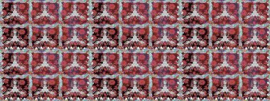 Renkli Bahar Temalı Kusursuz Arkaplan. Çiçeksiz desenli arka plan, yaz çiçekleri. Düz Çiçek Elementleri Tasarımı. Kahverengi renkte çiçekler.