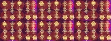 Düz kar karalama ikonları, yılbaşı afişi için kar taneleri silueti, kartlar. Yeni yıl kar tanesi. Hoş soyut kar taneleri kırmızı, mor ve kahverengi renkler üzerine raster tasarımı.