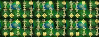 Yeşil, gri ve sarı kar tanelerinden izole edilmiş. Güzel bir kış süsü. Renkli kar taneleri Raster illüstrasyonu.