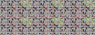 Düz Çiçek Elementleri Tasarımı. Raster illüstrasyonunda kusursuz çiçek deseni. Renkli Bahar Temalı Kusursuz Arkaplan. Tarafsız renklerde çiçekler.