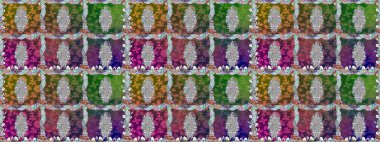 Raster suluboya çiçek deseni, narin çiçekler, yeşil çiçekler, tebrik kartı şablonu. Raster Güzel kumaş deseni.