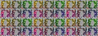 Çiçek ve yapraklı çiçek deseni. Küçük çiçekli şirin bir desen. Raster illüstrasyonu.