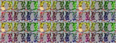 Ağaç dallı bahar çiçekleriyle desen, çiçek siluetiyle nötr renkler. Raster deseni.