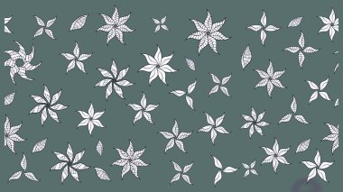 Küçük çiçekli şirin bir desen. Çiçek ve yapraklı çiçek deseni. Raster illüstrasyonu.