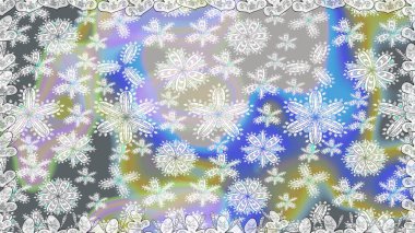 Eski usul. Renkli desenli, gri çiçekli ve dekoratif elementli kusursuz desen. Kumaş, tekstil, duvar kağıdı baskısı için. Raster illüstrasyonu. Kusursuz arkaplan.