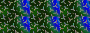 Renkli elementlerle Raster ilginç desen