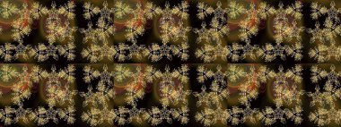 Kar tanelerinin soyut arkaplanı olan şirin bir Noel arkaplanı. Kahverengi ve siyah kar taneleri. Raster illüstrasyonu. Renkler. Noel ve Yeni Yıl moda baskıları için tatil tasarımı.