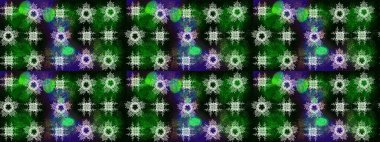 Kar tanesi renkli desen. Snowflakes desen. Raster kar taneleri arka plan. Renk arka plan üzerinde izole soyut kar taneleri ile düz tasarım. Raster illüstrasyon.