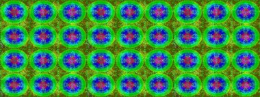 Küçük çiçekli basit bir çiçek çizimi. Yeşil renkte şirin çiçekler. Moda baskısı, albüm, ambalaj kağıdı ve duvar kağıdı için zarif dekoratif süslemeler. Raster illüstrasyonu.