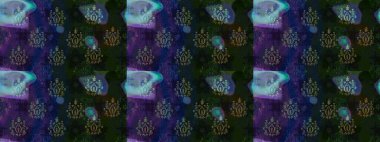 Arabesk ve çiçek öğeleri ile oryantal raster desen. Geleneksel klasik süs. Arabesk ile Vintage desen.