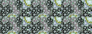 Renkli Bahar Teması eskiz kalıbı. Düz Çiçek Elementleri Tasarımı. Süslü kumaş deseni. Raster illüstrasyonunda çiçek deseni çizimi.