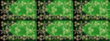 Vadinin yeşil renkli çiçekleri. Çiçeksel çizim kalıbının çizimi.