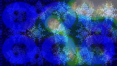 Düz Çiçek Elementleri Tasarımı. Raster Modaya uygun kumaş deseni. Mavi renkli şirin çiçek deseni. Renkli Bahar Teması çizim şablonu.