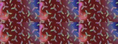 Dekorasyon kış kar simgeler. Raster Noel renkli arka plan ile düşen kar tanesi. Kar taneleri Raster illüstrasyon.