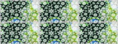 Gri renklerde çiçeksiz. Raster illüstrasyonu. Şatafatlı bahar bahçesi dokusu. Gri renkli çiçekler. Çiçek deseni.