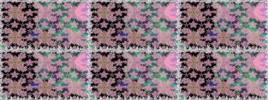 Tarafsız renklerde çiçekler. Çiçek deseni. Tarafsız renklerde çiçeksiz. Şatafatlı bahar bahçesi dokusu. Raster illüstrasyonu.