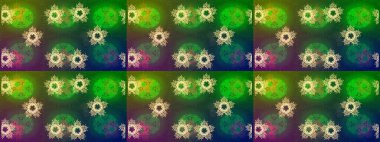 Kış Noel 'inde kar bembeyaz kristal element. Raster. Meteoroloji buz koleksiyonu. Kar Tanesi raster simgesi arka plan yeşil, mavi ve kahverengi. Xmas don kar taneleri izole edilmiş siluet sembolü.