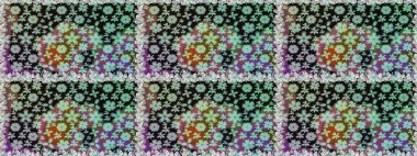 Gri çiçekli kusursuz desen, suluboya çiçek deseni, sevimli çiçek, duvar kağıdı, kart veya kumaş için fayanslı. Raster - stok.