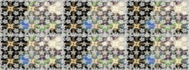 Etnik Mandala havlusu. Raster Henna tarzı. Tebrik kartı geçmişi, boyama kitabı, arkaplan ve tekstil için kullanılabilir. Kusursuz süs izi. Sınır Hindistan çiçek desenli paisley patentli.