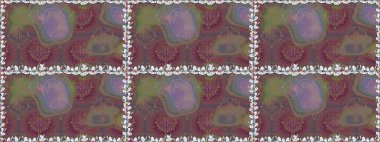 Parlak renkli çiçekleri ve kahverengi renkli yaprakları olan kusursuz çiçek desenleri. Moda baskıları için zarif bir şablon. Modern çiçek arkaplanı. Halk stili.