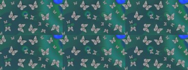 Mavi renkleri yakından izle. Yumuşak mavi arka planda izole edilmiş şirin yaban sinekleri. Sanat retro kaplanabilir açılış tasarımı tarzında serbest doğrusal mürekkep el logosu.