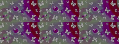 Kelebekli Raster. Raster. Gri renkli illüstrasyon. Giysiler, erkekler, kızlar ve duvar kağıtları için soyut çizim kalıbı.