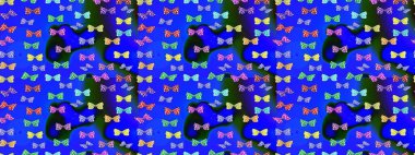 Raster illüstrasyonu. Mavi kelebek deseni. Giysi tasarımı için dekor arka planı. Parmak izi dokuları için sevimli kelebek çizim deseni.