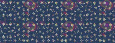 El çizimi Raster çizimi. Çizim çiçek deseni duvar kağıdı, web sitesi arka planı, ambalaj kağıdı, davetiye, broşür, afiş veya web sitesi için kullanılabilir. Parlak elementlerin.