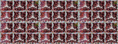 Moda arka planında parlak buketler. Sevimli, pürüzsüz desenli, küçük çiçekli, klasik tarzda. Raster illüstrasyonu. Kumaş, duvar kâğıdı ve kağıda yazdırmak için gelişen arkaplan.