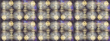 Noel ve yeni yıl moda baskıları için tatil tasarımı. Raster illüstrasyonu. Gri, bej ve nötr kar taneleri. Kar tanelerinin soyut arkaplanı olan şirin bir Noel arkaplanı. Renkler.