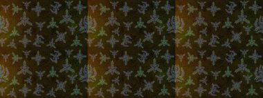 Kahverengi, gri ve yeşil renkli çiçekler. Gömlek, arka plan modelini çiz. Tropik çiçekler.