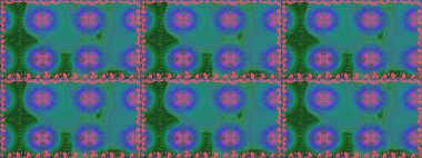 Yeşil renkli çiçekler. Düz Çiçek Elementleri Tasarımı. Güzel çiçek deseni. Renkli Bahar Teması Kusursuz Arkaplan.