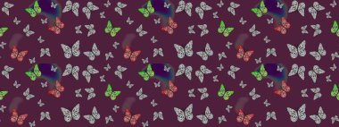 Soyut eskiz arka planı. Güzel bir kumaş tasarımı. Kahverengi renklerin çizimi. Raster kelebekleri deseni.