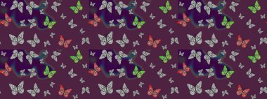 Kelebek görüntüsü. Basit bir şekilde. Çiz, çiz, çiz. Kahverengi renklerde tropik kelebek çizimi. Raster illüstrasyonu.