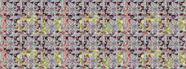 Güzel kumaş deseni. Raster illüstrasyonunda kusursuz çiçek deseni. Raster illüstrasyonu. Tarafsız renklerde.