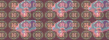 Raster illüstrasyonu. Kahverengi, nötr ve bej renkli Asya tekstili. Çiçek desenini çiz.