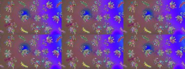 Kış kar taneleri, raster arka plan. Yüzey için tekrarlanan doku, ambalaj kağıdı, mor, mor ve kahverengi renkler üzerine kar tanesi.