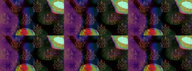 Siyah renkli çiçekler. Raster illüstrasyonunda çiçek deseni çizimi.