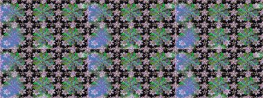 Siyah renkli çiçekler. Çiçekli karalama şeklinde Raster çiçek deseni. Yumuşak, yaz çiçekli arka plan.