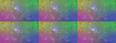 El çizimi çiçek çizimi deseni (fayans). Tekstil için suluboya eskiz deseni. Şirin çiçekli, desenli, yeşil renkli çizim deseni.