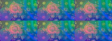 Mavi renkli çiçekler. Düz Çiçek Elementleri Tasarımı. Sketch Colour Spring Theme eskiz kalıbı. Sevimli çiçek raster deseni.