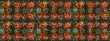 Soyut duvar kâğıdı, ambalaj dekorasyonu. Kahverengi, gri ve yeşil renklerde şirin kar taneleri. Basit bir kar tanesi. Kışın sembolü, mutlu noeller, mutlu yeni yıl kutlaması Raster illüstrasyonu..