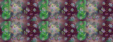 Raster sorunsuz sevimli çiçek deseni. Bahar Yaz saati. Tatil ruh. Nazik romantik Yazdır.