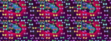 Raster illüstrasyonu. Robot resim. Soyut renkli arkaplan. Dekoratif stil. Yetişkin ve büyük çocuklar için boyama kitabı. Renkli Sayfa Dekoratif Kelebek.