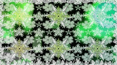 Güzel çiçek deseni. Düz Çiçek Elementleri Tasarımı. Yeşil renkli çiçekler. Renkli Bahar Teması Kusursuz Arkaplan.