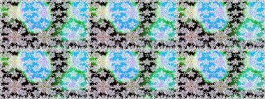 Çiçek ve yapraklı karalama şeklinde Raster çiçek deseni. Tarafsız renklerde bahar çiçekleri. Raster illüstrasyonu.