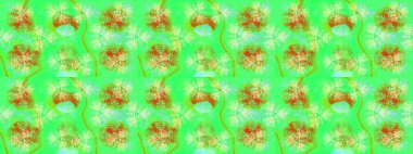 Raster illustration. Christmas festive background. Christmas snowflake of decoration on snow.