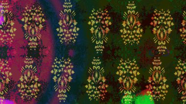 Gömlek baskısı için çiçek boyası. Çiçek desenli eskiz. Gri renkli çiçekler.