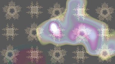 Raster düz çiçek çizim deseni. Hediye ambalaj kağıdı, tebrik kartları, posterler ve pankart tasarımı. Gri renkli çiçekler.